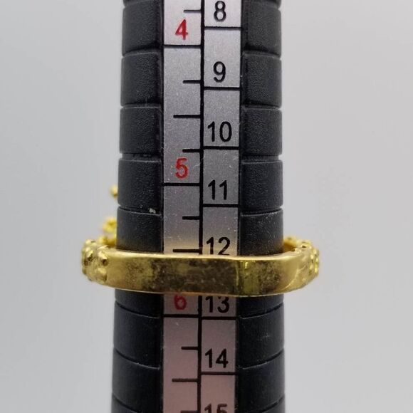 Stunning gold filled estate spiked 3d ring size 6 - Picture 3 of 5